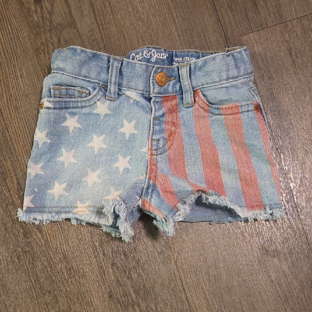 Cat & Jack • Star and Stripe Denim Shorts